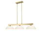 Billiard Z-Lite 152MGLD-DMO14 Modern Gold Cobalt 3 Light Billiard Z-Lite