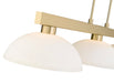 Billiard Z-Lite 152MGLD-DMO14 Modern Gold Cobalt 3 Light Billiard Z-Lite