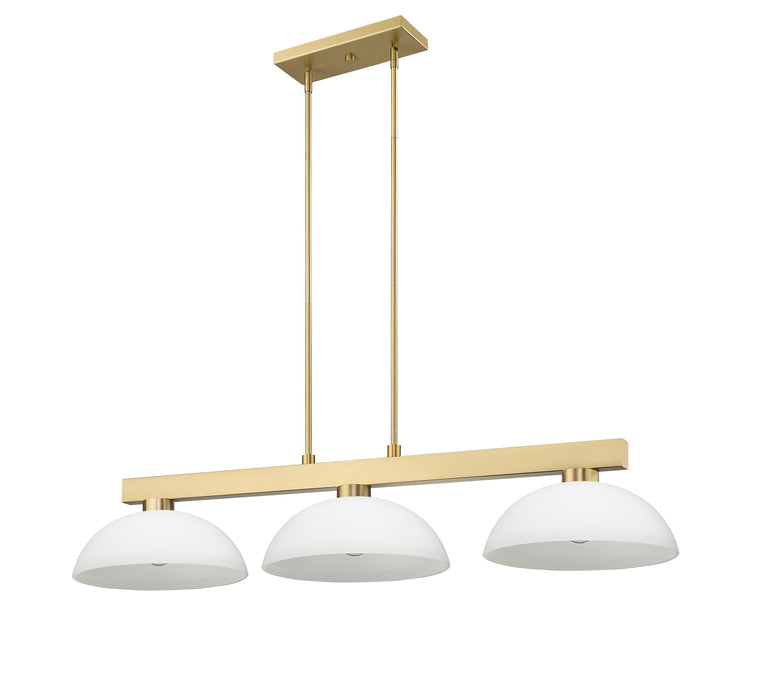 Billiard Z-Lite 152MGLD-DMO14 Modern Gold Cobalt 3 Light Billiard Z-Lite