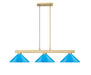 Billiard Z-Lite 152MGLD-MEB Modern Gold Cobalt 3 Light Billiard Z-Lite