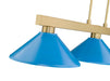 Billiard Z-Lite 152MGLD-MEB Modern Gold Cobalt 3 Light Billiard Z-Lite