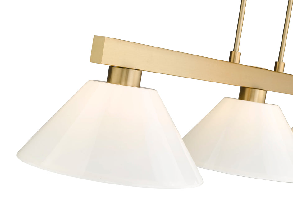 Billiard Z-Lite 152MGLD-PWH Modern Gold Cobalt 3 Light Billiard Z-Lite