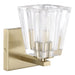 Vanity Light Thesis 206981A Valentin 4 inch 1 light Champagne Gold Vanity Light with Clear Pressed Glass Shade THESIS