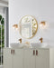 Vanity Light Thesis 206981A Valentin 4 inch 1 light Champagne Gold Vanity Light with Clear Pressed Glass Shade THESIS