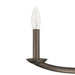 Chandelier Thesis 207338A Bethany 56 inch 2 light Forged Bronze Linear Chandelier with Natural Linen Shades THESIS