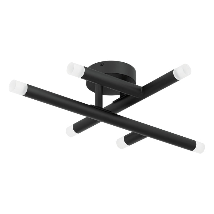 Wall Sconce Thesis 207298A Manhattan 18 inch 6 light Matte Black LED Wall Sconce THESIS