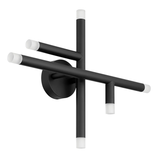 Wall Sconce Thesis 207298A Manhattan 18 inch 6 light Matte Black LED Wall Sconce THESIS
