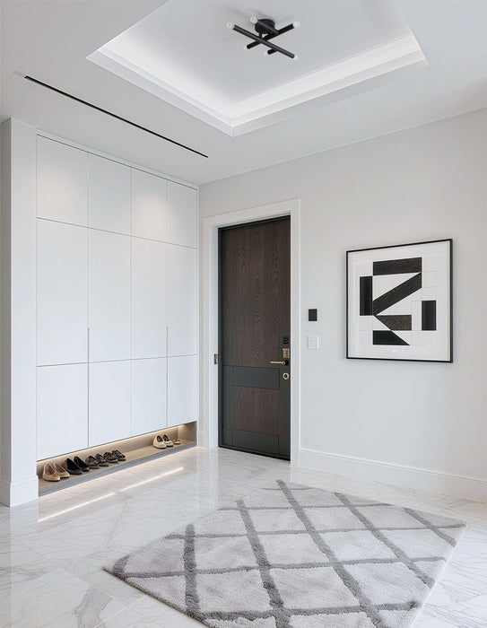 Wall Sconce Thesis 207298A Manhattan 18 inch 6 light Matte Black LED Wall Sconce THESIS