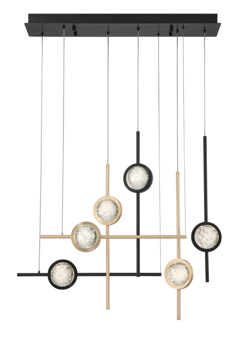 Eurofase 47255-036 Barletta 32" Gold-Black Mix LED Chandelier
