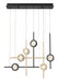Eurofase 47255-036 Barletta 32" Gold-Black Mix LED Chandelier