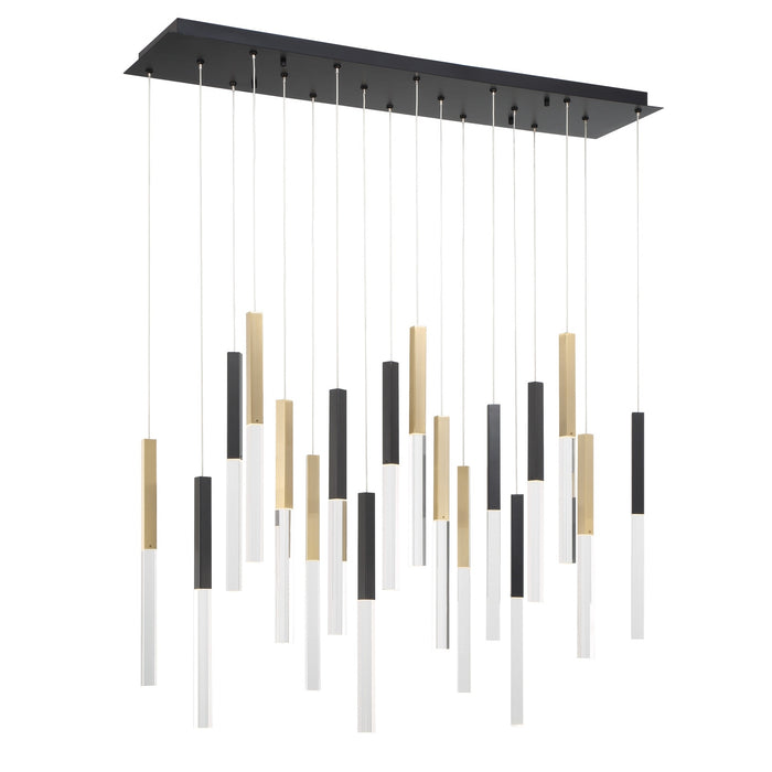 Eurofase 46771-025 Benicio 42" Gold-Black Mix LED Chandelier