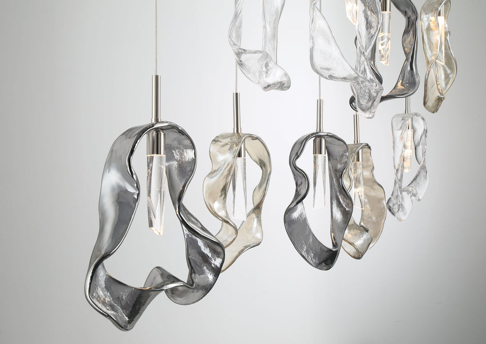 Eurofase 49239-027 Norah 51" Polished Nickel LED Chandelier