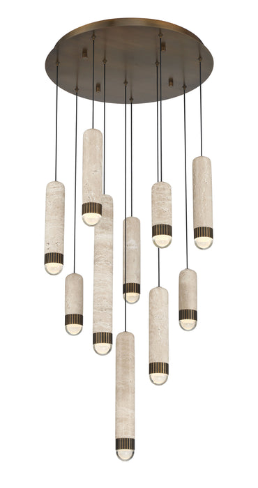 Eurofase 50130-023 Cambre 22" Antique Brass LED Chandelier