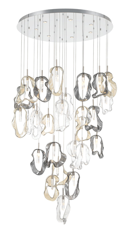 Eurofase 49238-020 Norah 39" Polished Nickel LED Chandelier