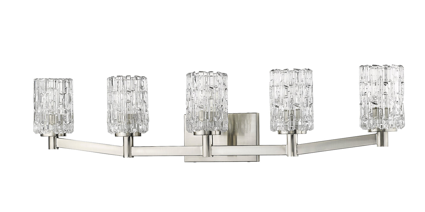 Vanity Z-Lite 1931-5V-BN Brushed Nickel Aubrey 5 Light Vanity Z-Lite