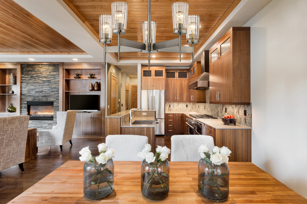 Chandelier Z-Lite 1932-5AN Antique Nickel Flair 5 Light Chandelier Z-Lite