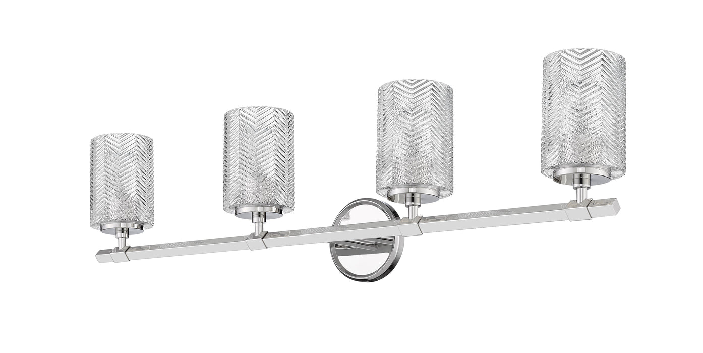 Vanity Z-Lite 1934-4V-PN Polished Nickel Dover Street 4 Light Vanity Z-Lite