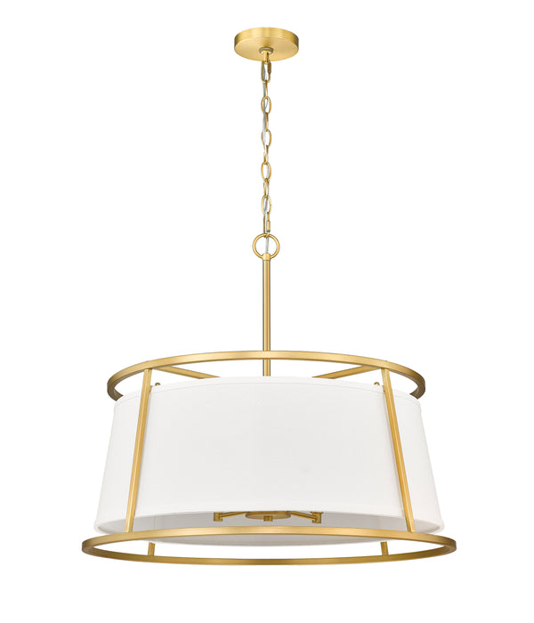 Chandelier Z-Lite 1935-26RB Rubbed Brass Lenyx Pendant 6 Light Chandelier Z-Lite