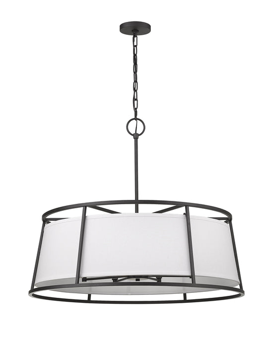 Chandelier Z-Lite 1935-32IO Iron Ore Lenyx Pendant 8 Light Chandelier Z-Lite