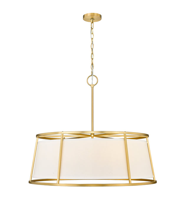 Chandelier Z-Lite 1935-32RB Rubbed Brass Lenyx Pendant 8 Light Chandelier Z-Lite