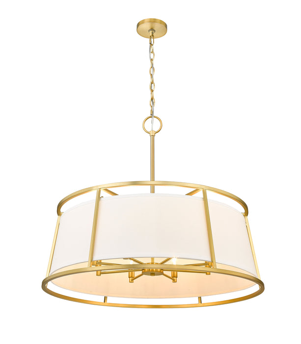 Chandelier Z-Lite 1935-32RB Rubbed Brass Lenyx Pendant 8 Light Chandelier Z-Lite