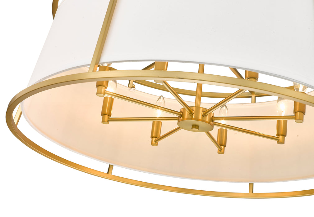 Chandelier Z-Lite 1935-32RB Rubbed Brass Lenyx Pendant 8 Light Chandelier Z-Lite