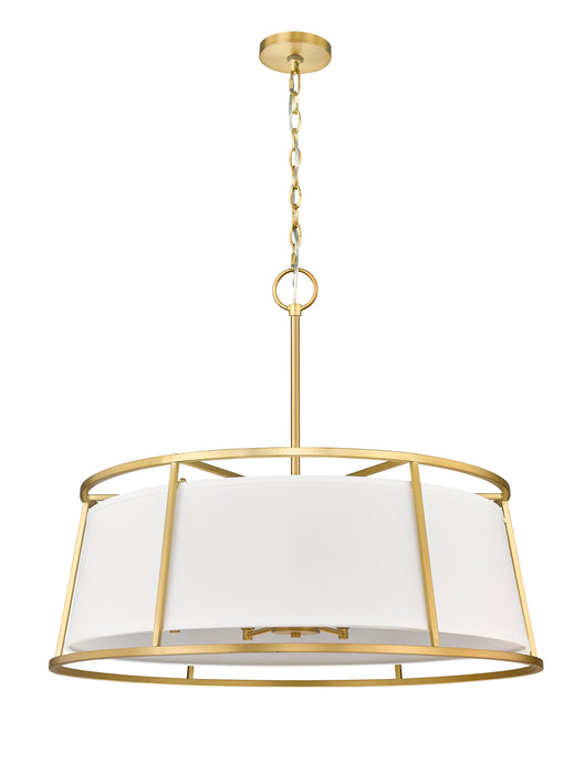 Chandelier Z-Lite 1935-32RB Rubbed Brass Lenyx Pendant 8 Light Chandelier Z-Lite