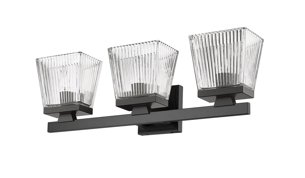 Vanity Z-Lite 1936-3V-MB Matte Black Astor 3 Light Vanity Z-Lite