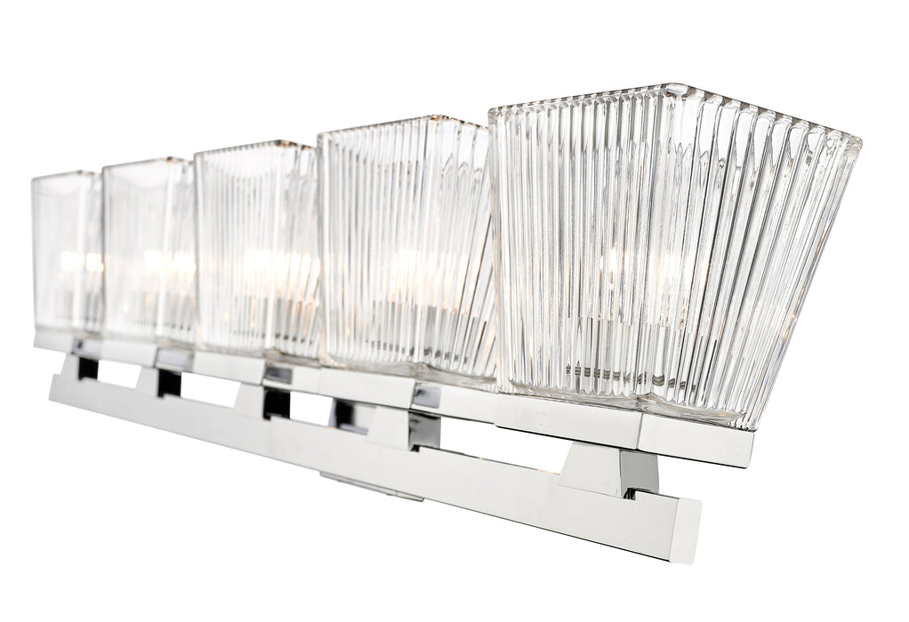 Vanity Z-Lite 1936-5V-CH Chrome Astor 5 Light Vanity Z-Lite
