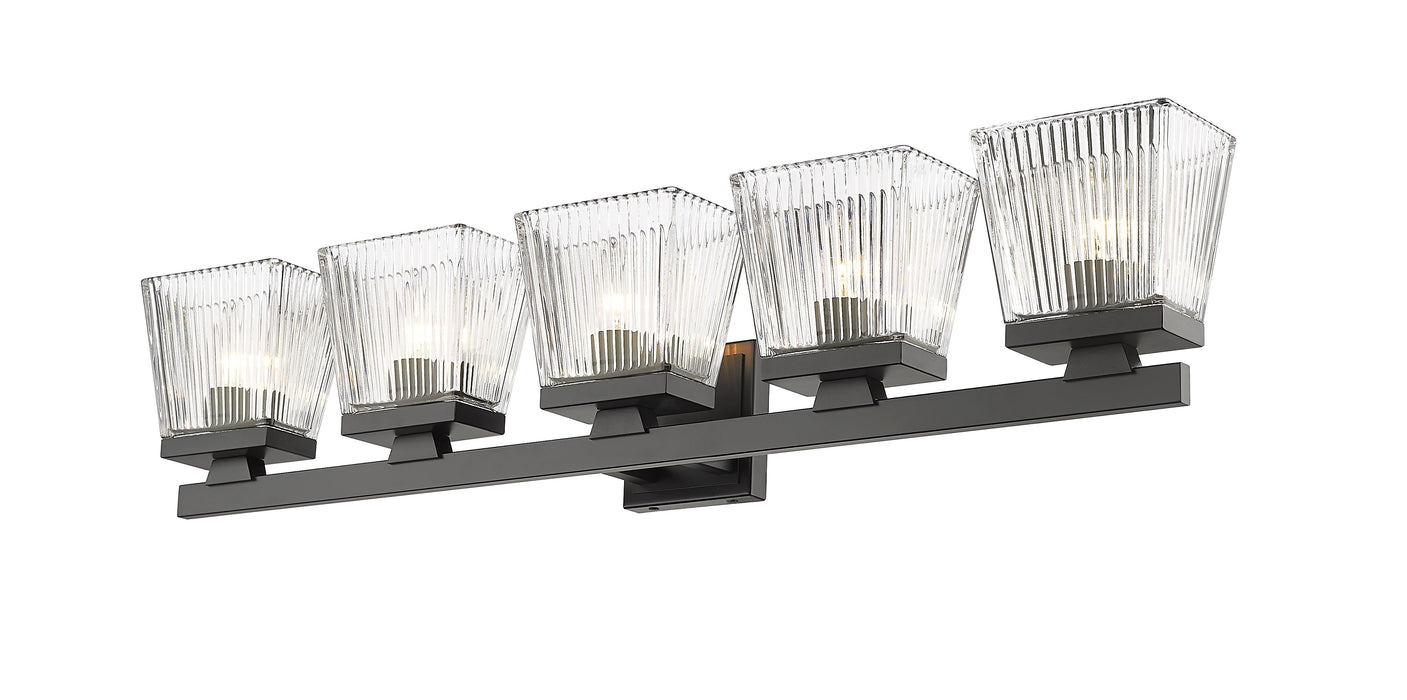 Vanity Z-Lite 1936-5V-MB Matte Black Astor 5 Light Vanity Z-Lite