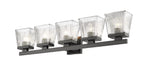 Vanity Z-Lite 1936-5V-MB Matte Black Astor 5 Light Vanity Z-Lite