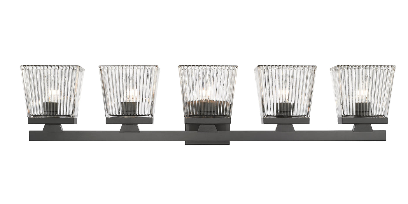 Vanity Z-Lite 1936-5V-MB Matte Black Astor 5 Light Vanity Z-Lite