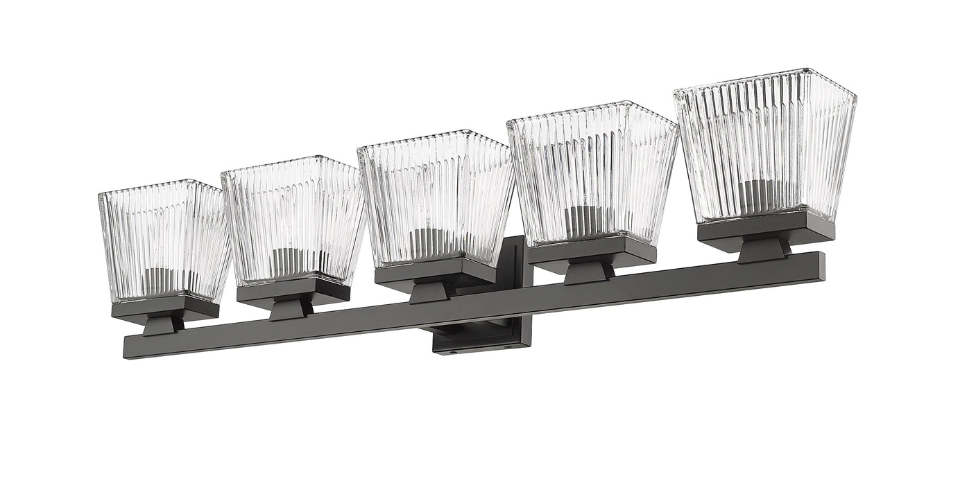 Vanity Z-Lite 1936-5V-MB Matte Black Astor 5 Light Vanity Z-Lite