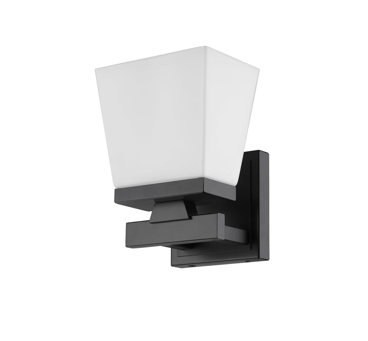 Wall Sconce Z-Lite 1937-1S-MB Matte Black Astor 1 Light Wall Sconce Z-Lite