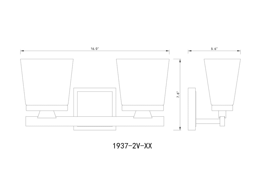 Vanity Z-Lite 1937-2V-BN Brushed Nickel Astor 2 Light Vanity Z-Lite