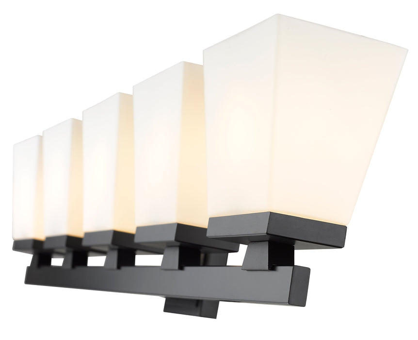 Vanity Z-Lite 1937-5V-MB Matte Black Astor 5 Light Vanity Z-Lite