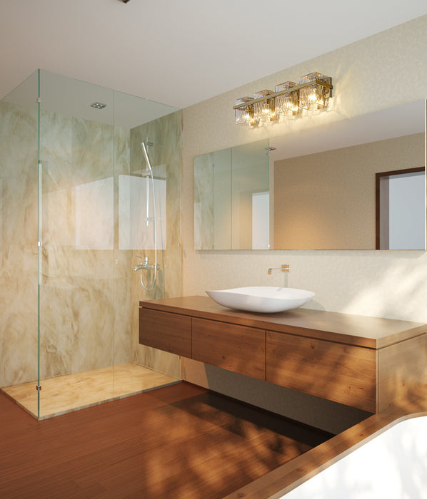 Vanity Z-Lite 1938-4V-MGLD Modern Gold Bennington 4 Light Vanity Z-Lite