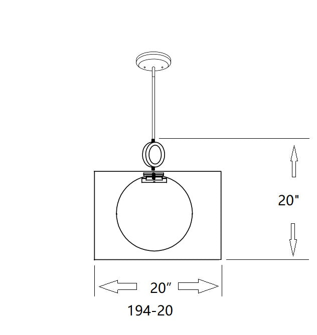 Pendant Z-Lite 194-20G-C Chrome Arosia 1 Light Pendant Z-Lite
