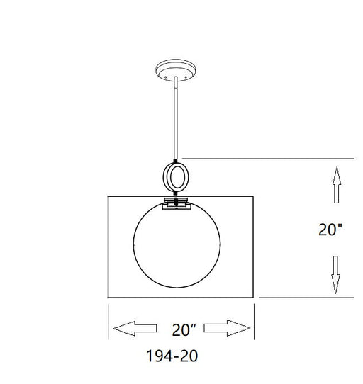 Pendant Z-Lite 194-20W-C Chrome Arosia 1 Light Pendant Z-Lite