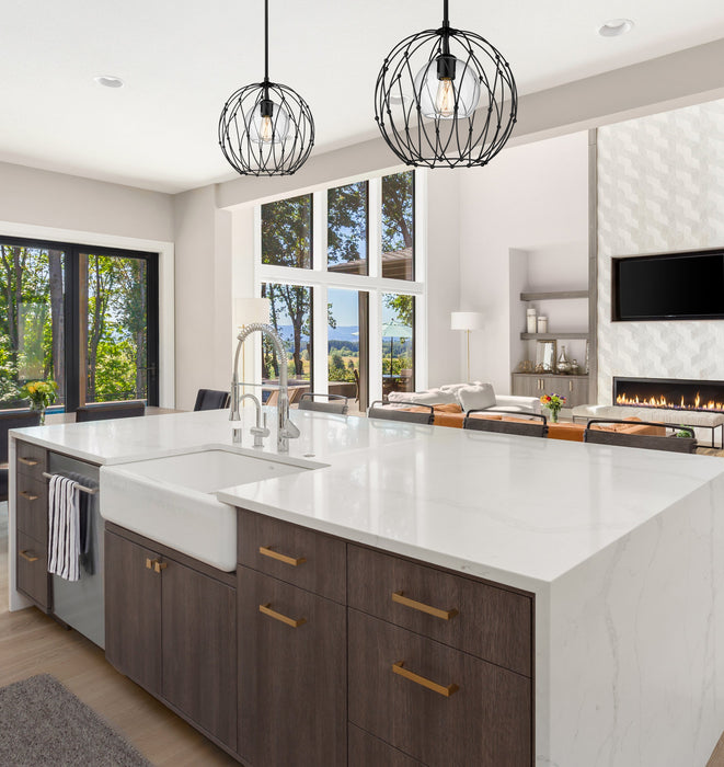 Pendant Z-Lite 1940P16-MB Matte Black Elle 1 Light Pendant Z-Lite