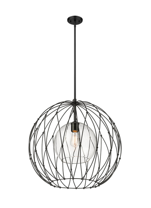 Pendant Z-Lite 1940P24-MB Matte Black Elle 1 Light Pendant Z-Lite