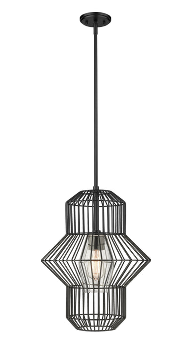 Pendant Z-Lite 1941P15-MB Matte Black Orsay 1 Light Pendant Z-Lite