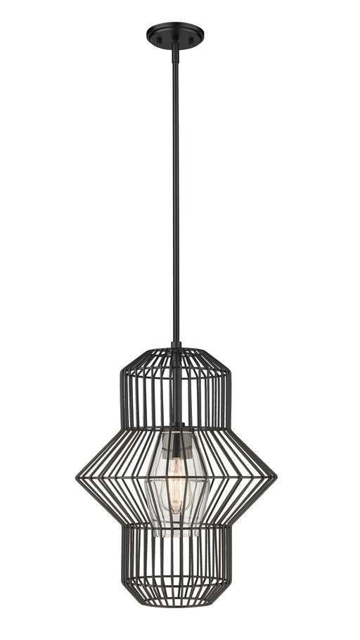 Pendant Z-Lite 1941P15-MB Matte Black Orsay 1 Light Pendant Z-Lite