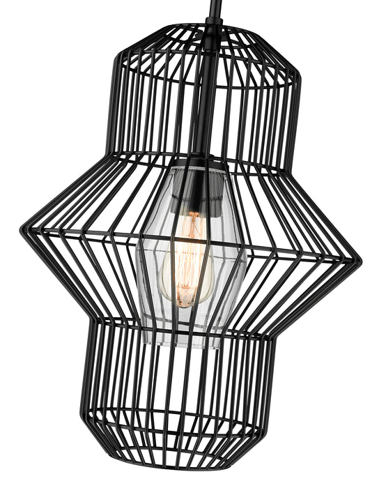 Pendant Z-Lite 1941P15-MB Matte Black Orsay 1 Light Pendant Z-Lite