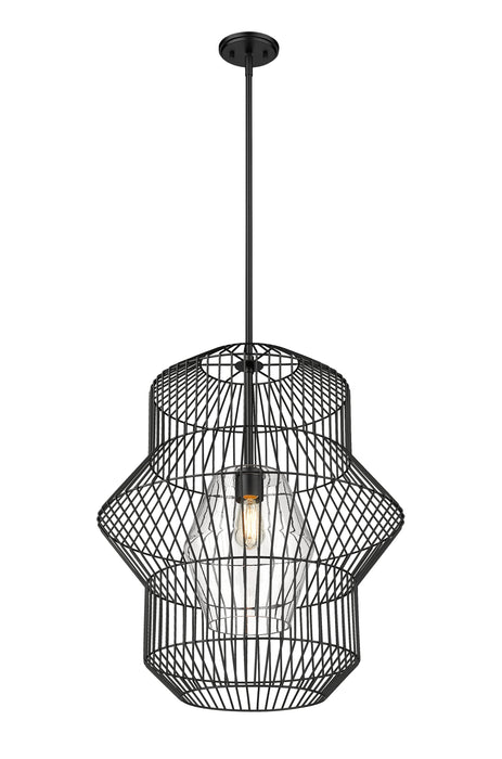 Pendant Z-Lite 1941P24-MB Matte Black Orsay 1 Light Pendant Z-Lite