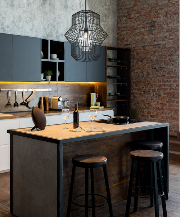 Pendant Z-Lite 1941P24-MB Matte Black Orsay 1 Light Pendant Z-Lite