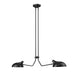 Linear Chandelier Z-Lite 1942-2L-MB Matte Black Bellamy 2 Light Linear Chandelier Z-Lite