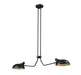 Linear Chandelier Z-Lite 1942-2L-MB Matte Black Bellamy 2 Light Linear Chandelier Z-Lite