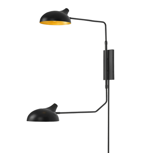 Wall Sconce Z-Lite 1942-2S-MB Matte Black Bellamy 2 Light Wall Sconce Z-Lite