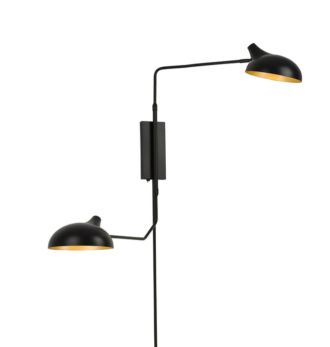 Wall Sconce Z-Lite 1942-2S-MB Matte Black Bellamy 2 Light Wall Sconce Z-Lite